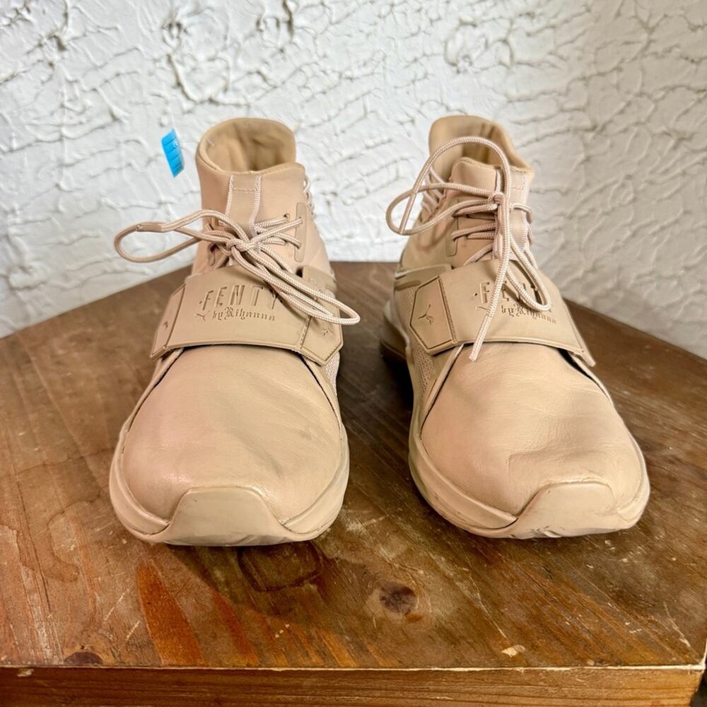 Fenty by Rhianna Puma Beige High-Top Women’s Sneakers - Picture 2 of 10